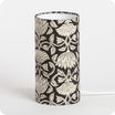 Cylinder fabric table lamp Lotus black S