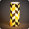 Cylinder fabric table lamp Modernist M