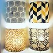 Wall lamp shades Colibri, Modernist, Sun yellow, Lotus black
