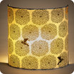 Fabric half lamp shade for wall light Colibri lit