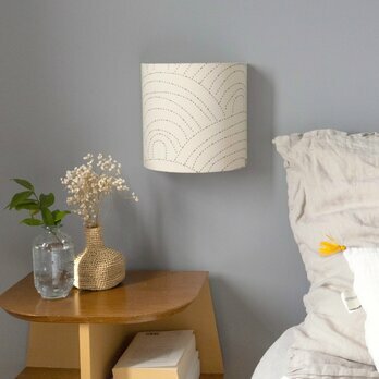 Cotton gauze half lamp shade for wall light Colline