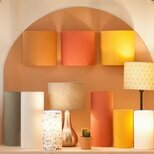 Cotton gauze half lamp shade for wall light Moutarde