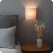 Wall lamp shade Stardust powder lit with plug-in cable in linen