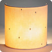 Fabric half lamp shade for wall light Stardust powder lit