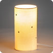 Cotton gauze cylinder table lamp Stardust off-white lit S