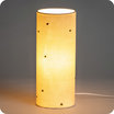Cotton gauze cylinder table lamp Stardust off-white lit M