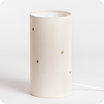 Cotton gauze cylinder table lamp Stardust off-white S