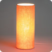 Cotton gauze cylinder table lamp Marsala lit M