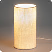 Cotton gauze cylinder table lamp Gris clair lit S