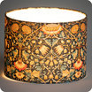 Drum fabric lamp shade / pendant shade Lodden Morris&co. lit Ø20