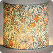 Fabric half lamp shade for wall light Golden Lily Morris&co. lit