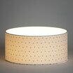 Drum fabric lamp shade / pendant shade Mini pépite céladon lit Ø40