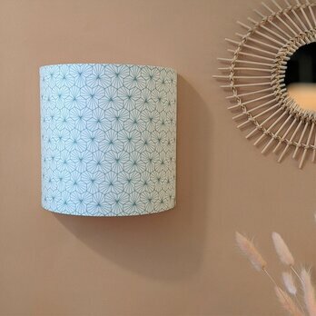 Fabric half lamp shade for wall light Mini pépite céladon