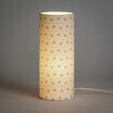 Cylinder fabric table lamp Mini pépite céladon lit M
