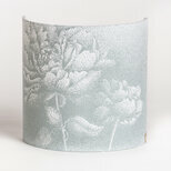 Fabric half lamp shade for wall light Pivoine gris