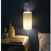 Cotton gauze half lamp shade for wall light Gris clair lit