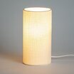 Cotton gauze cylinder table lamp Ecru lit S