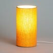 Cotton gauze cylinder table lamp Caramel lit S