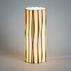 Cylinder fabric table lamp Liane lit M