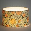 Drum fabric lamp shade / pendant shade Golden Lily Morris&co. lit Ø30