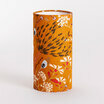 Cylinder fabric table lamp Symphonie ocre S