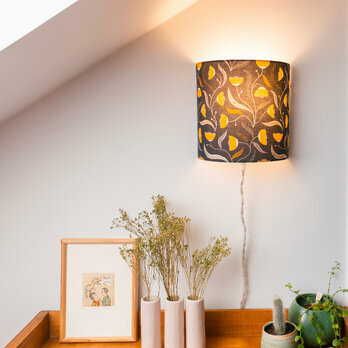 Fabric half lamp shade for wall light Sonate