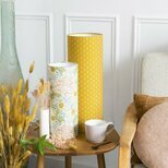 Cylinder fabric table lamp W. Morris Seaweed