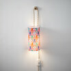 Fabric plug-in pendant lamp Sisters lit with Cable B