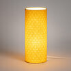 Cylinder fabric table lamp Hoshi moutarde lit M