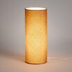 Cylinder fabric table lamp Octave rouge lit M
