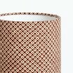 Detail of cylinder fabric table lamp Octave rouge M