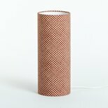 Cylinder fabric table lamp Octave rouge