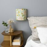 Fabric half lamp shade for wall light W. Morris Seaweed