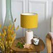 Natural porcelain table lamp with shade Hoshi moutarde Ø20