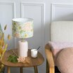 Natural porcelain table lamp with shade W. Morris Seaweed Ø20