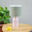 Bubble gum porcelain table lamp with shade Sisters Ø20