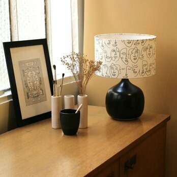 Ceramic table lamp Terra Black