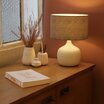 Terra Off-White ceramic lamp with shade Octave 25