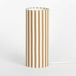 Cylinder fabric table lamp Sunray Wide ochre 