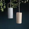 Plug-in pendant lamps Sunray Wide ochre and Sunray Wide cobalt