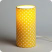 Cylinder fabric table lamp Grain de moutarde lit S