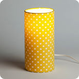 Cylinder fabric table lamp Grain de moutarde
