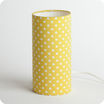 Cylinder fabric table lamp Grain de moutarde S