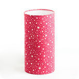 Cylinder fabric table lamp Red stars