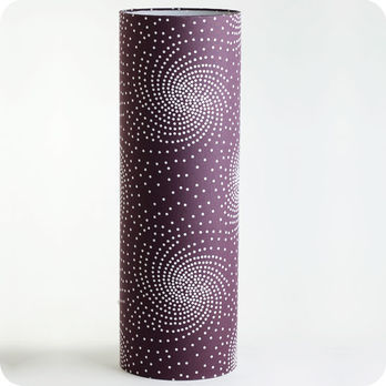 Cylinder fabric table lamp Tourbillon prune XXL