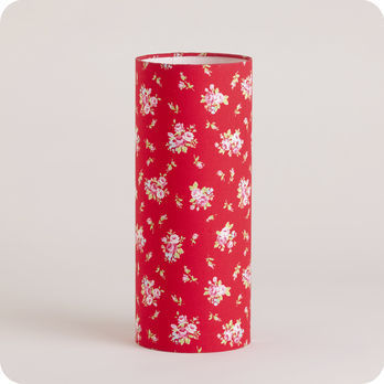 Cylinder fabric table lamp Lady rouge M