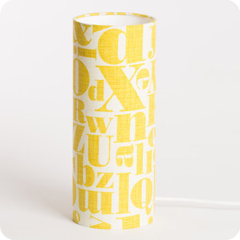 Cylinder fabric table lamp Stencil M