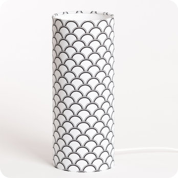 Cylinder fabric table lamp Haro M