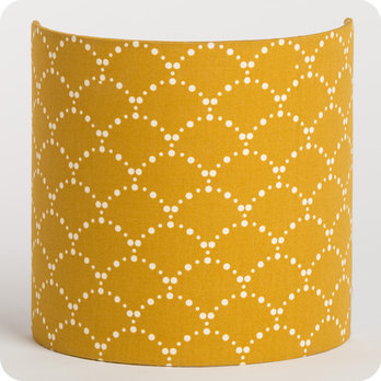 Fabric half lamp shade for wall light Asahi moutarde