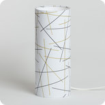Cylinder fabric table lamp Mikado 